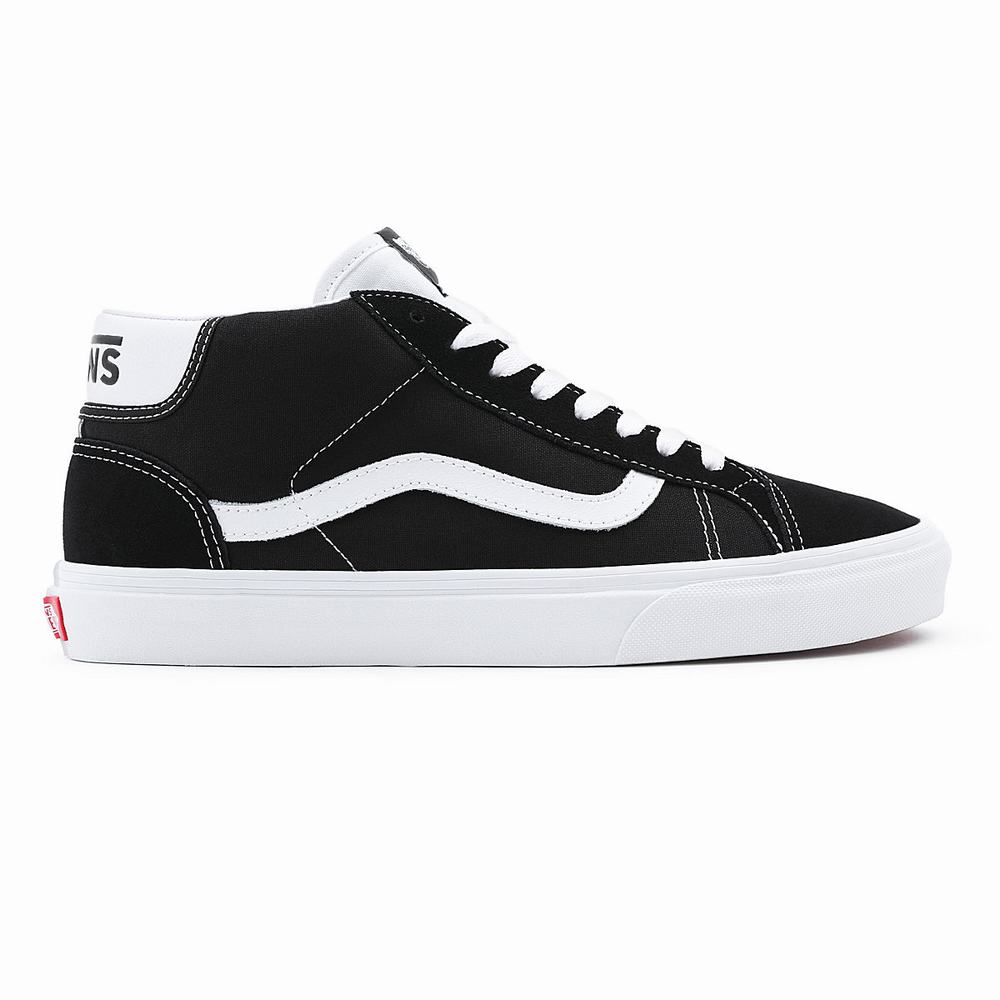 Men's Vans Mid Skool 37 Sneakers Black | USA91745