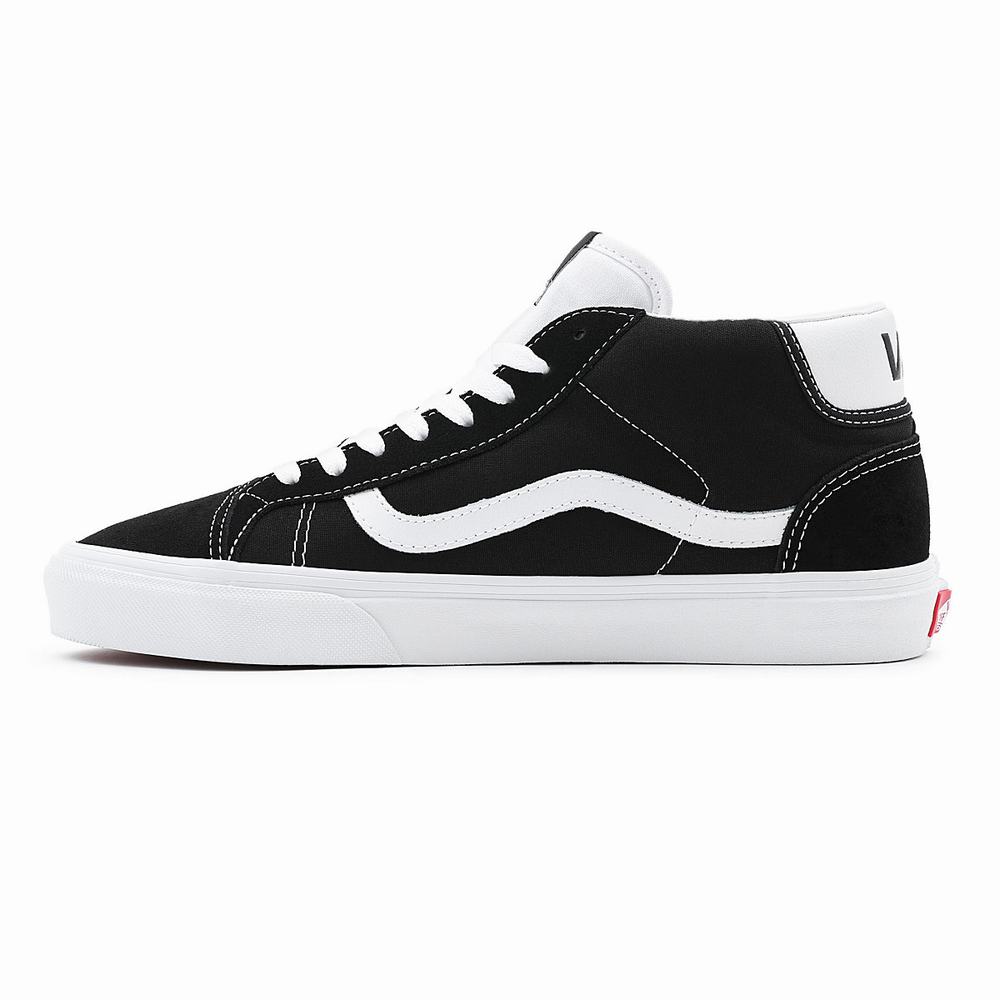 Men's Vans Mid Skool 37 Sneakers Black | USA91745