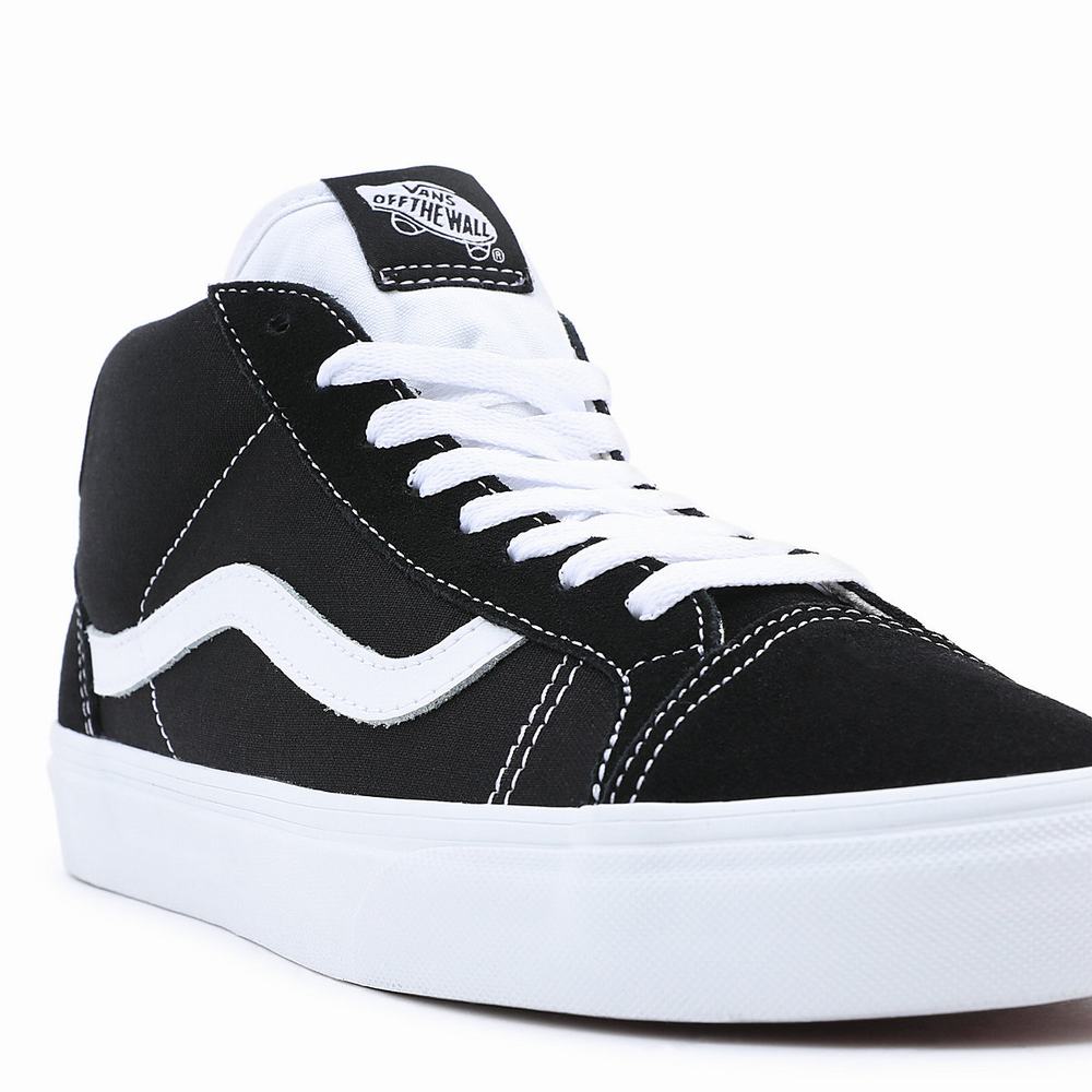 Men's Vans Mid Skool 37 Sneakers Black | USA91745