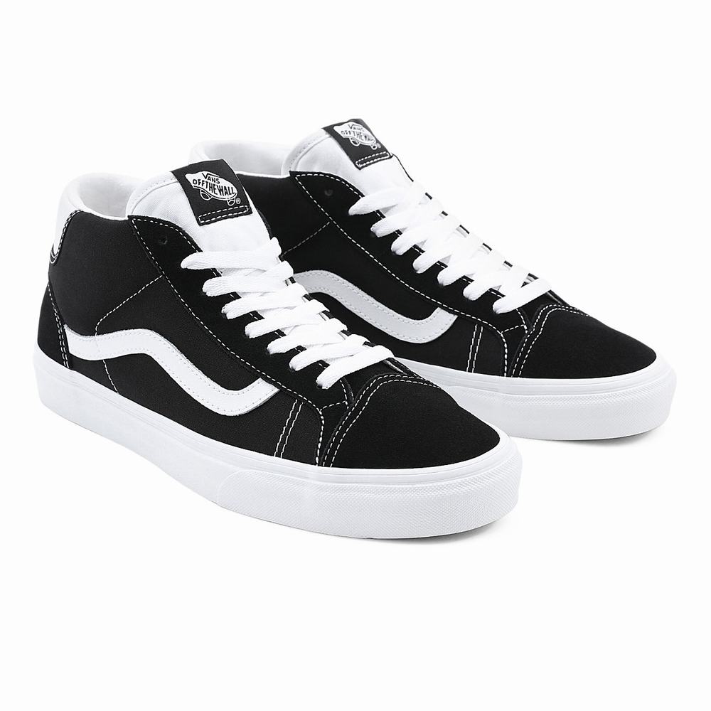 Men\'s Vans Mid Skool 37 Sneakers Black | USA91745