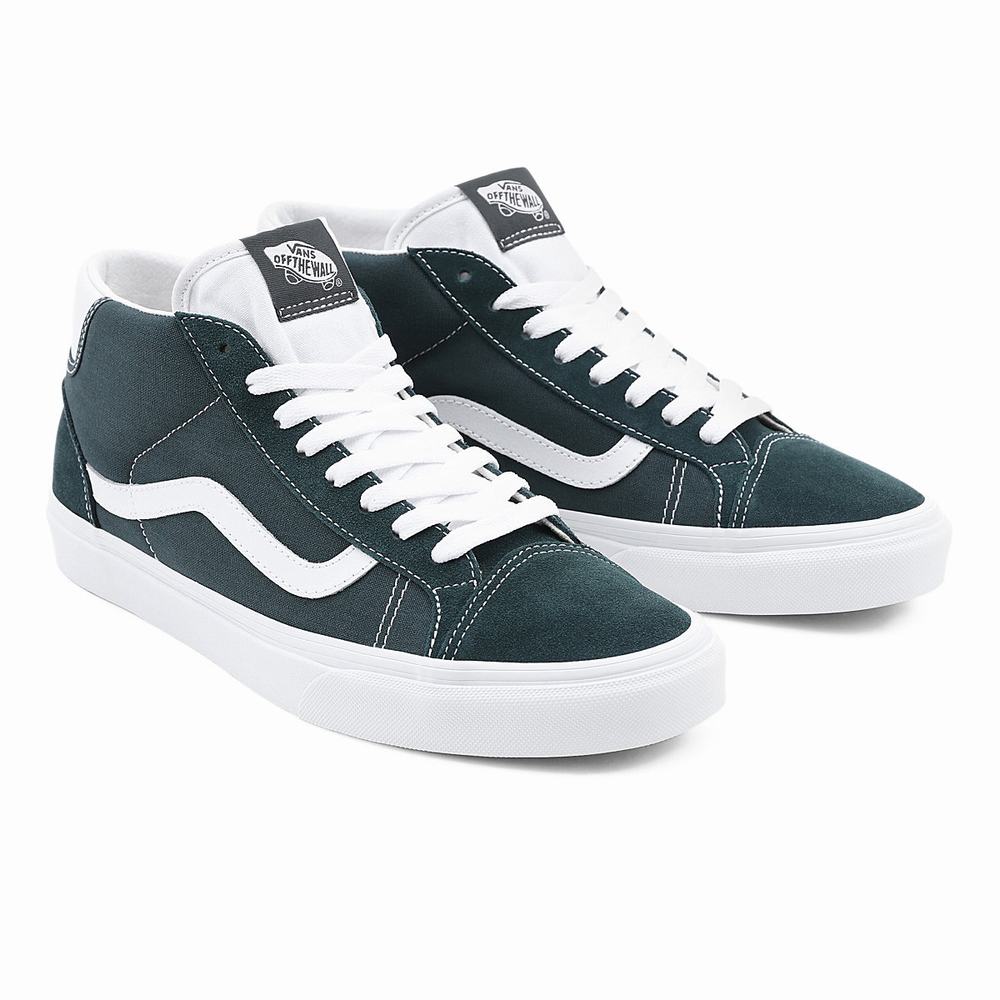 Men\'s Vans Mid Skool 37 Sneakers Blue | USA08594