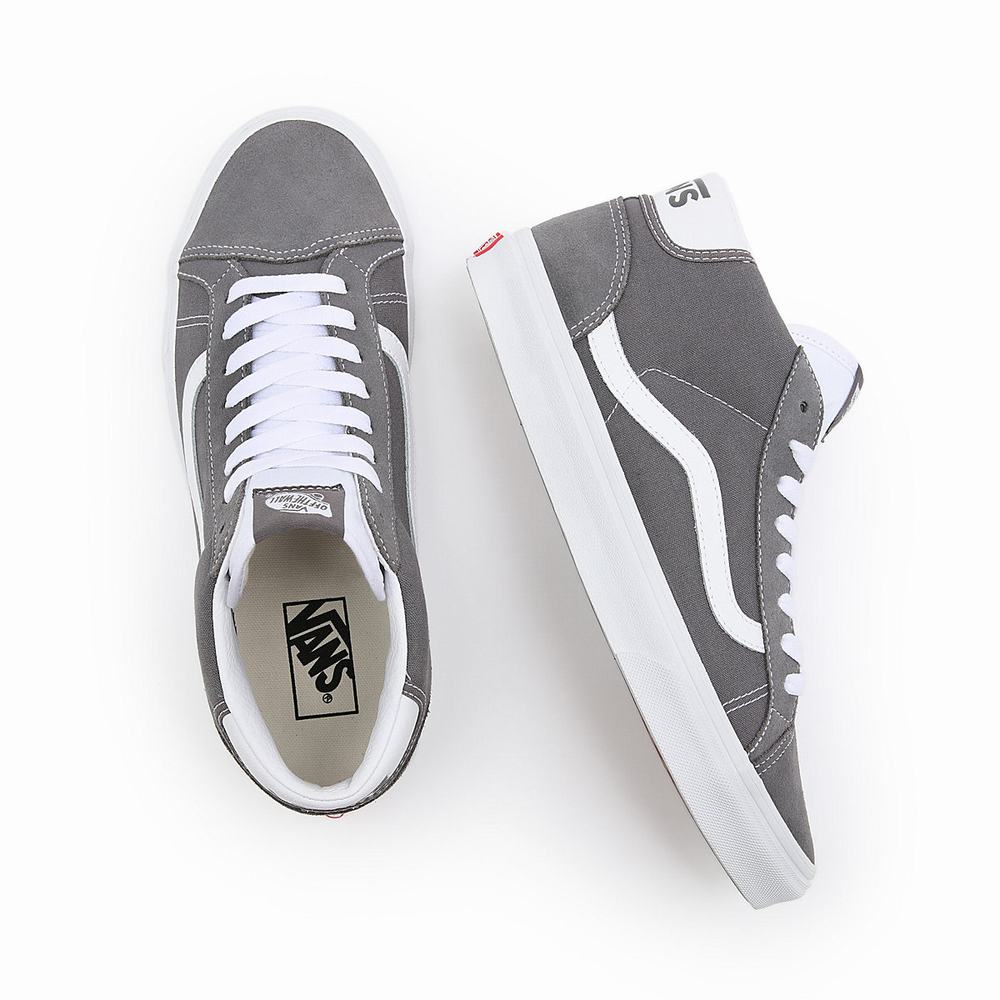 Men's Vans Mid Skool 37 Sneakers Grey | USA62895