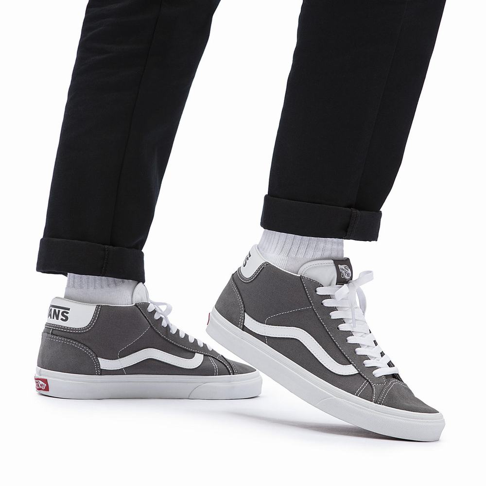 Men's Vans Mid Skool 37 Sneakers Grey | USA62895