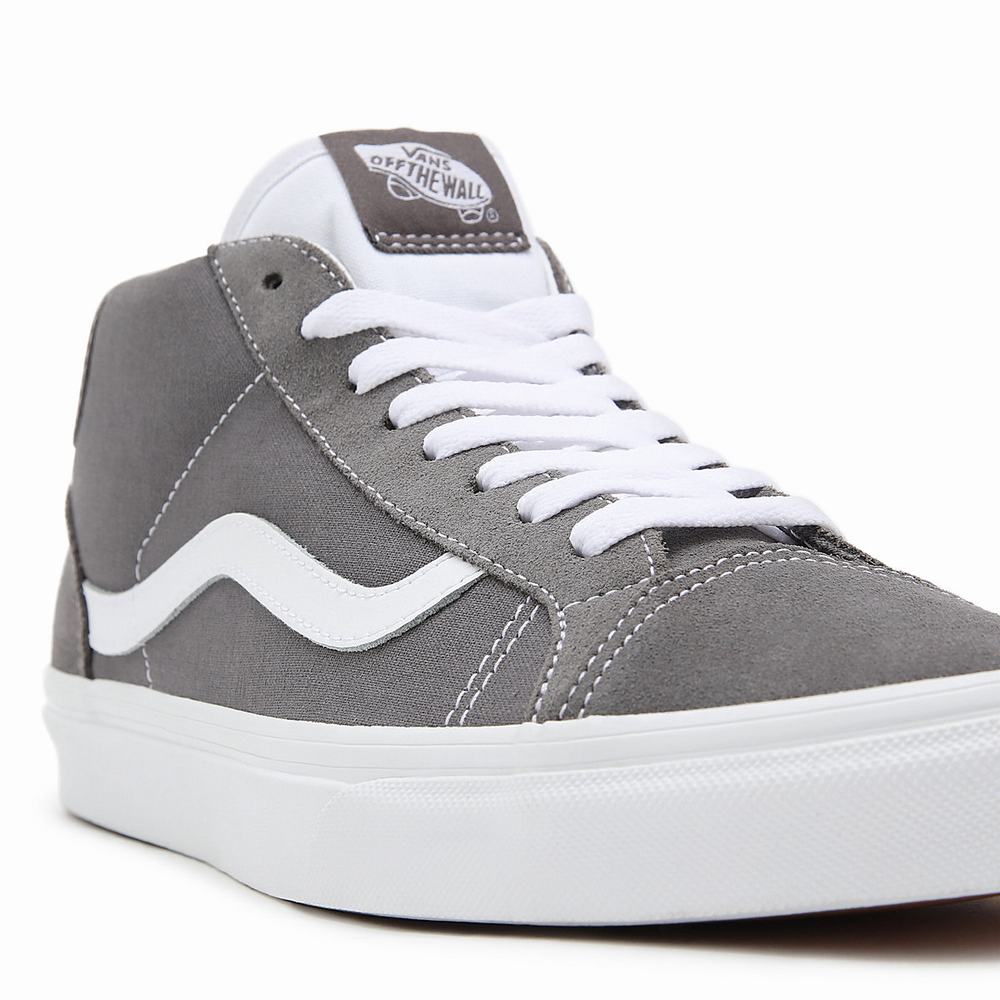 Men's Vans Mid Skool 37 Sneakers Grey | USA62895