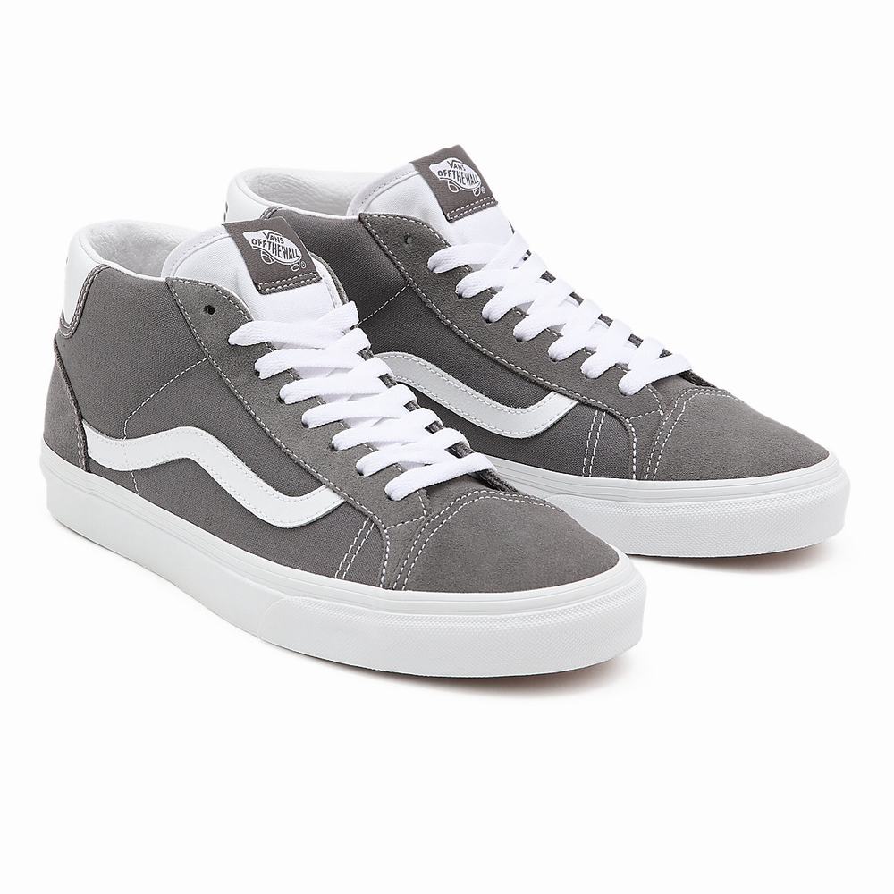 Men\'s Vans Mid Skool 37 Sneakers Grey | USA62895