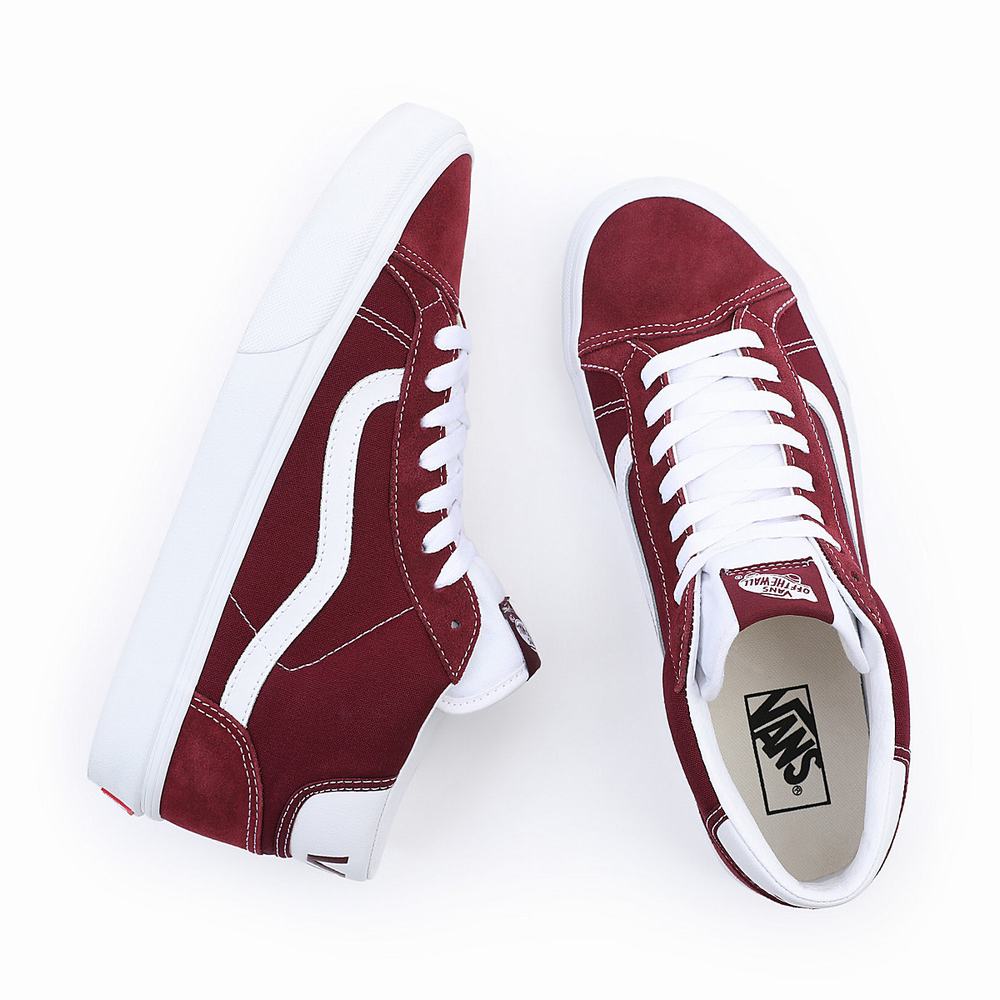 Men's Vans Mid Skool 37 Sneakers Red | USA40651