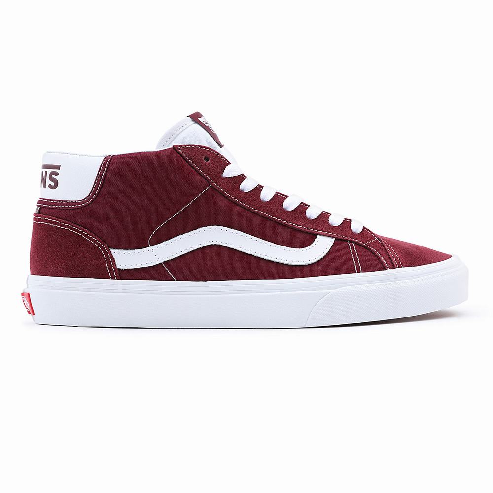 Men's Vans Mid Skool 37 Sneakers Red | USA40651