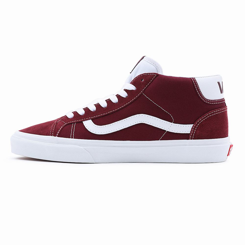 Men's Vans Mid Skool 37 Sneakers Red | USA40651