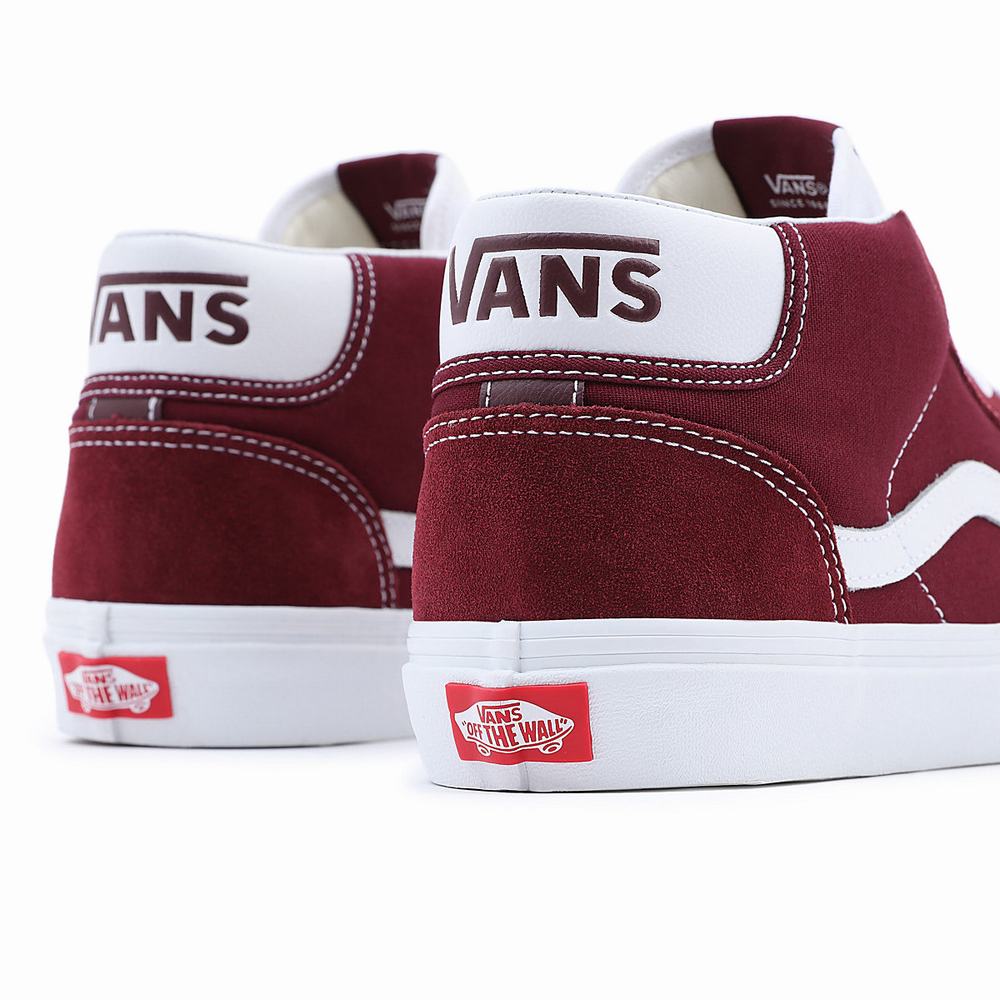 Men's Vans Mid Skool 37 Sneakers Red | USA40651