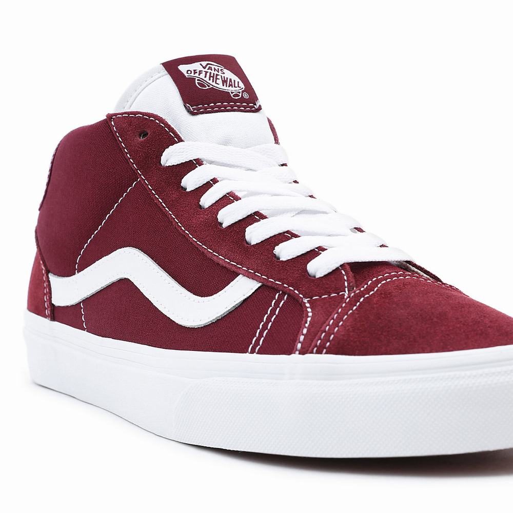 Men's Vans Mid Skool 37 Sneakers Red | USA40651