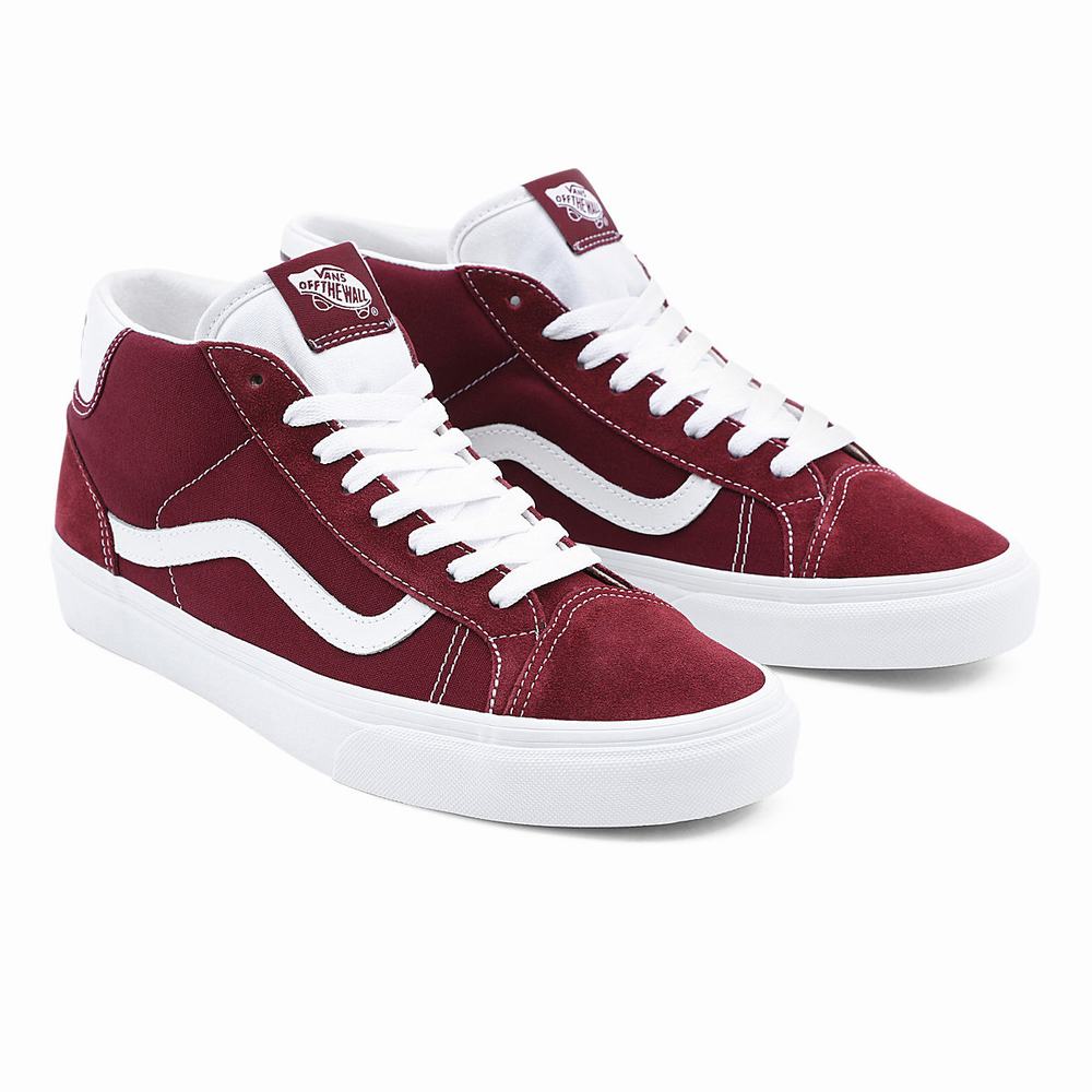 Men\'s Vans Mid Skool 37 Sneakers Red | USA40651