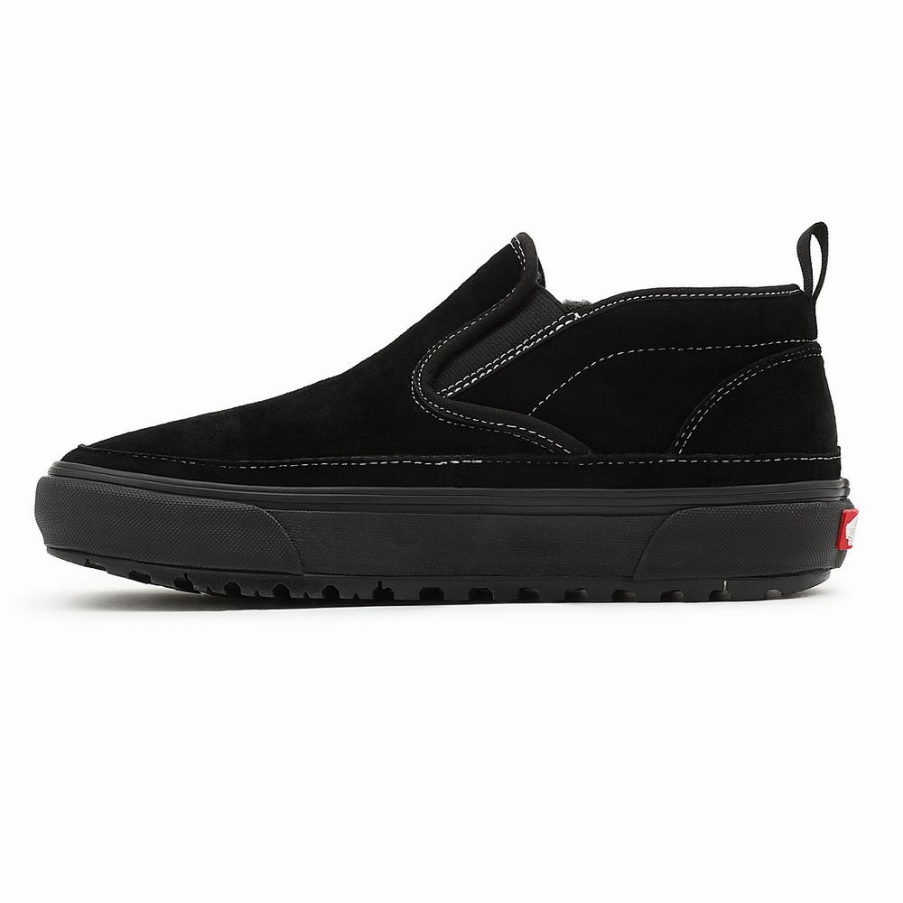 Men's Vans Mid Slip MTE-1 Sneakers Black | USA01274