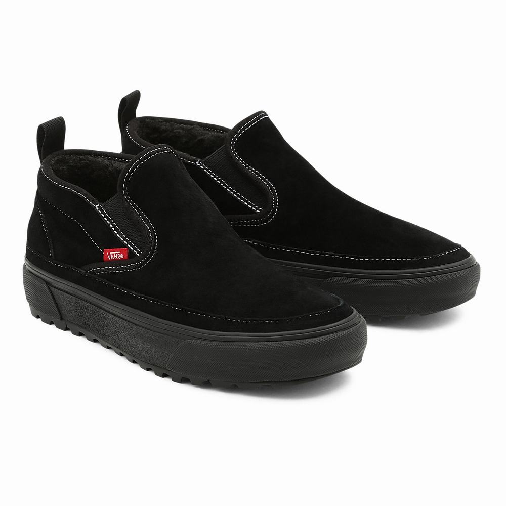 Men\'s Vans Mid Slip MTE-1 Sneakers Black | USA01274