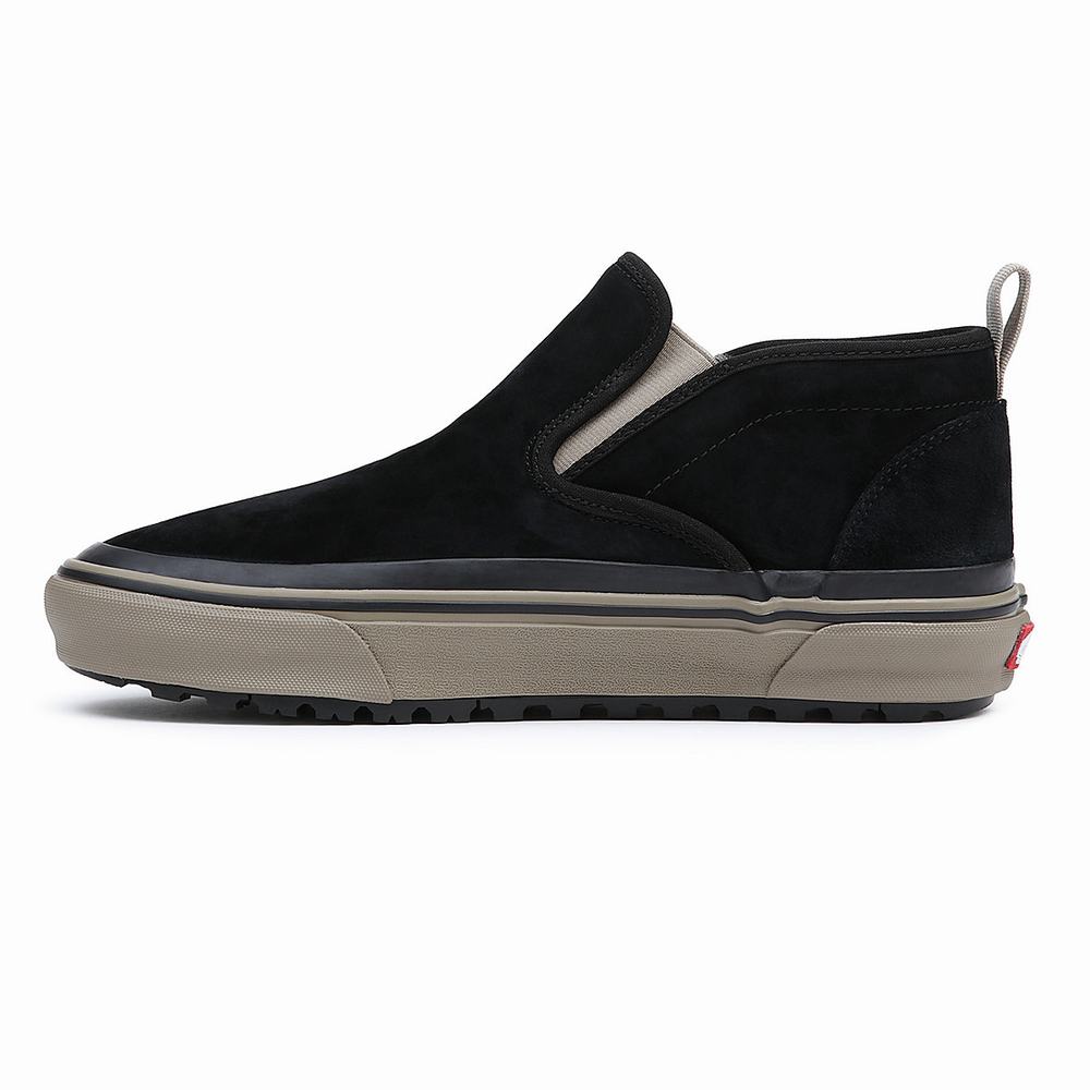 Men's Vans Mid Slip MTE-1 Sneakers Black | USA35019