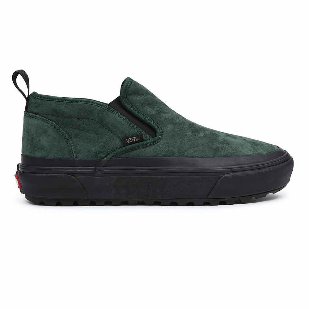 Men's Vans Mid Slip MTE-1 Sneakers Green | USA84675