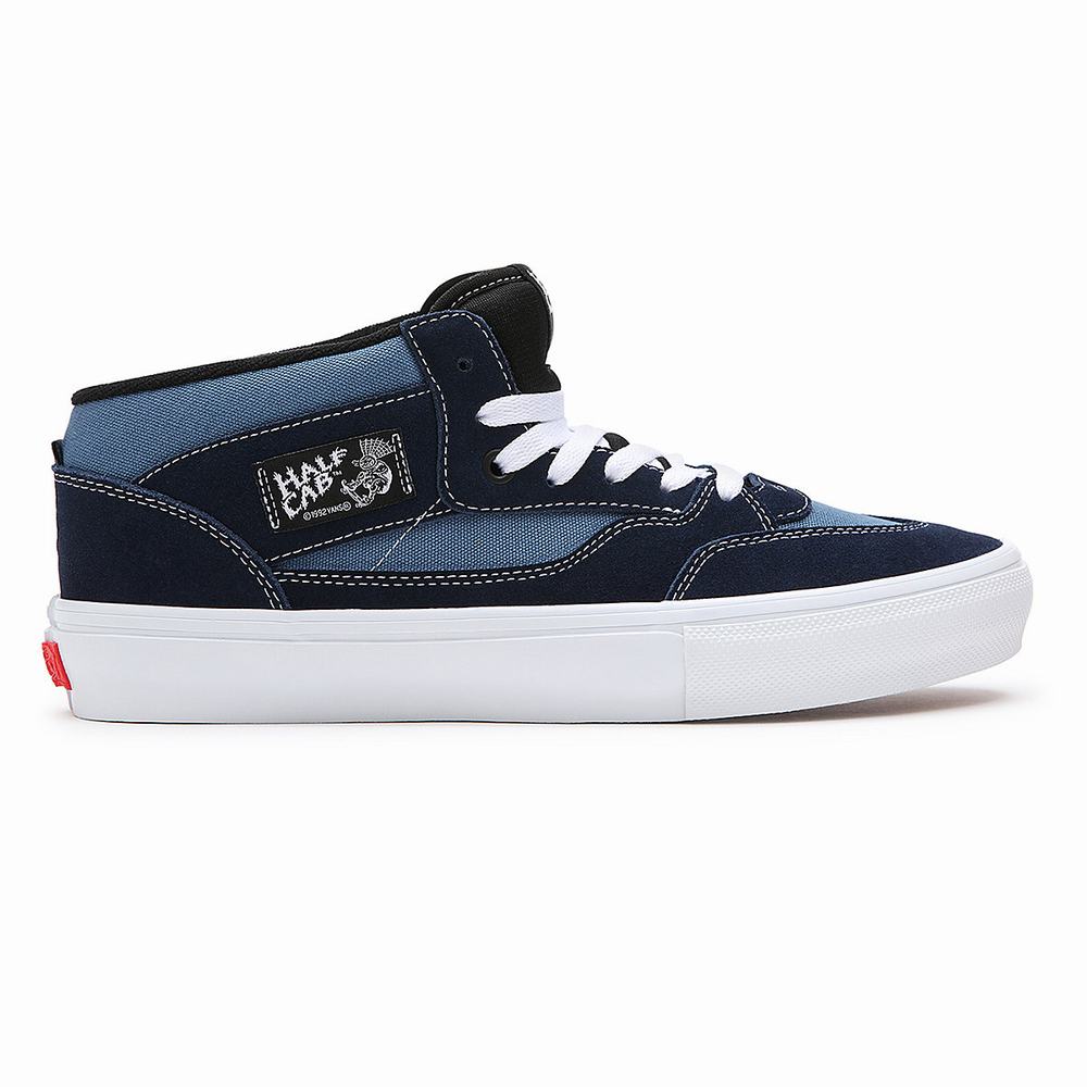 Men's Vans Mike Gigliotti Skate Half Cab 92 VCU Skate Shoes Navy | USA05627