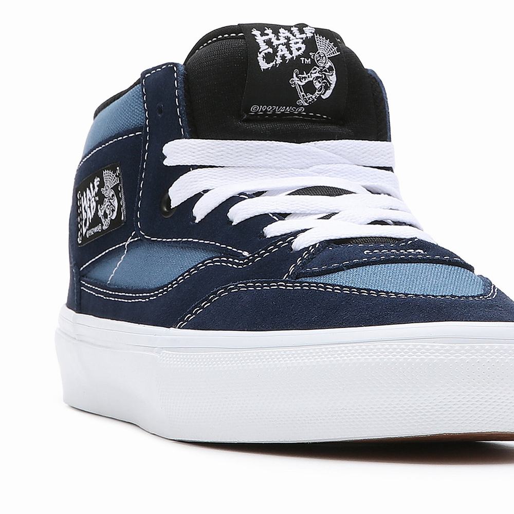 Men's Vans Mike Gigliotti Skate Half Cab 92 VCU Skate Shoes Navy | USA05627