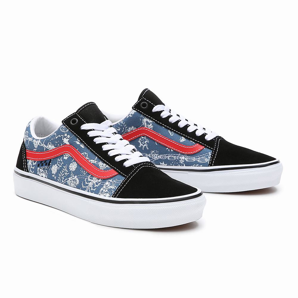 Men\'s Vans Mike Gigliotti Skate Old Skool VCU Sneakers Blue / Black | USA67924