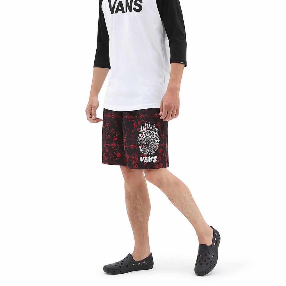 Men\'s Vans Mike Gigliotti Volley Boardshorts Black | USA73840