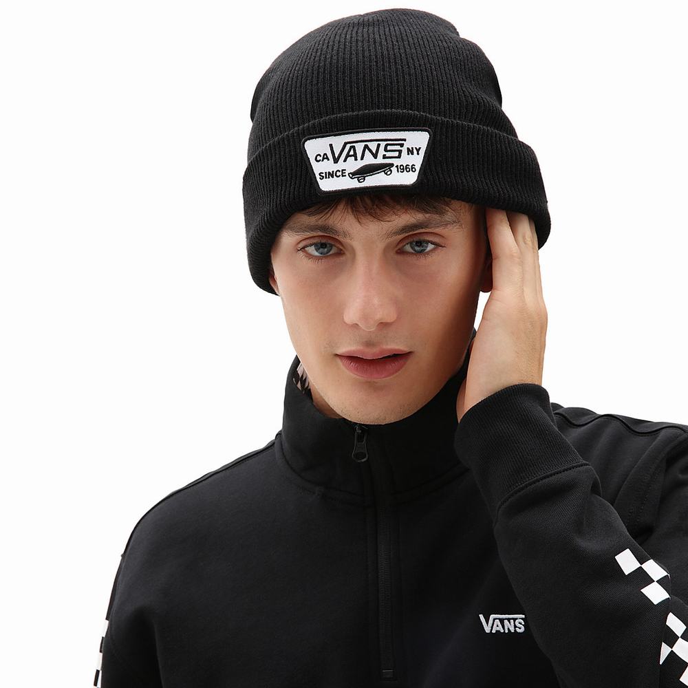 Men's Vans Milford Beanie Black | USA17640