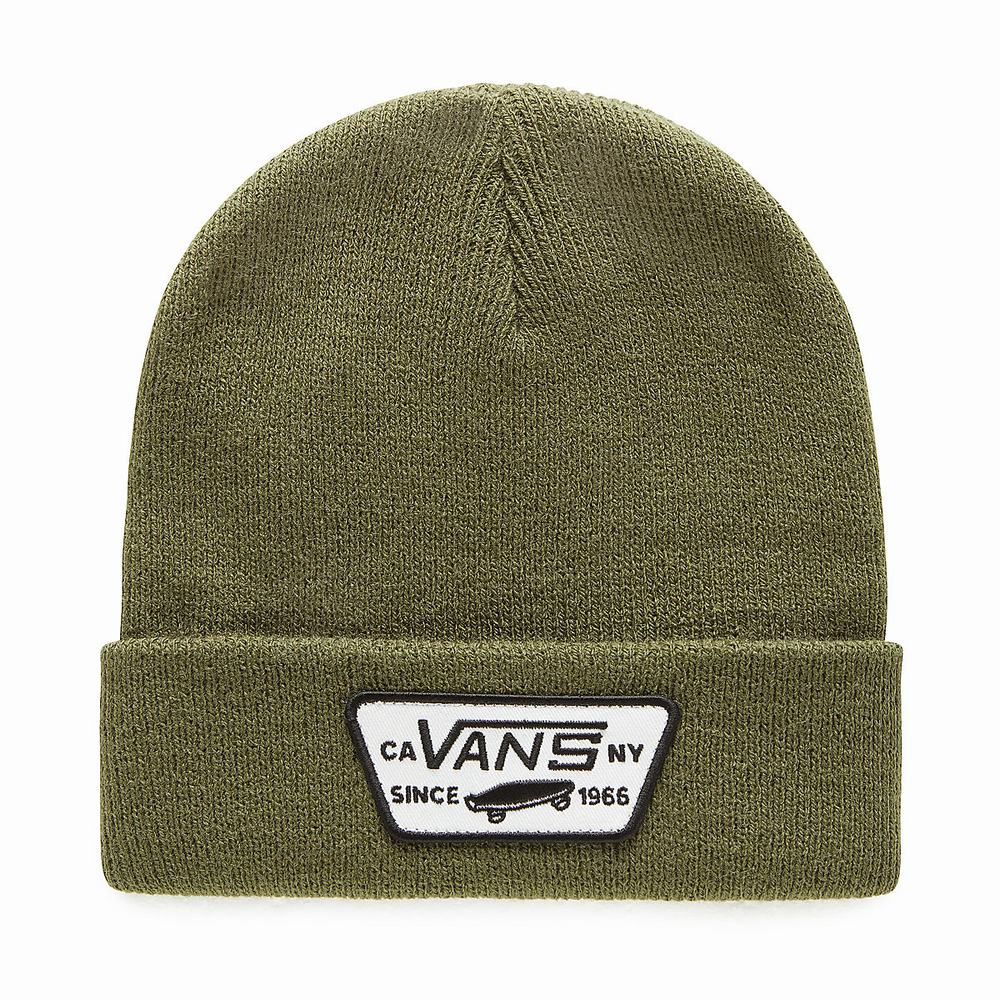 Men\'s Vans Milford Beanie Green | USA13568