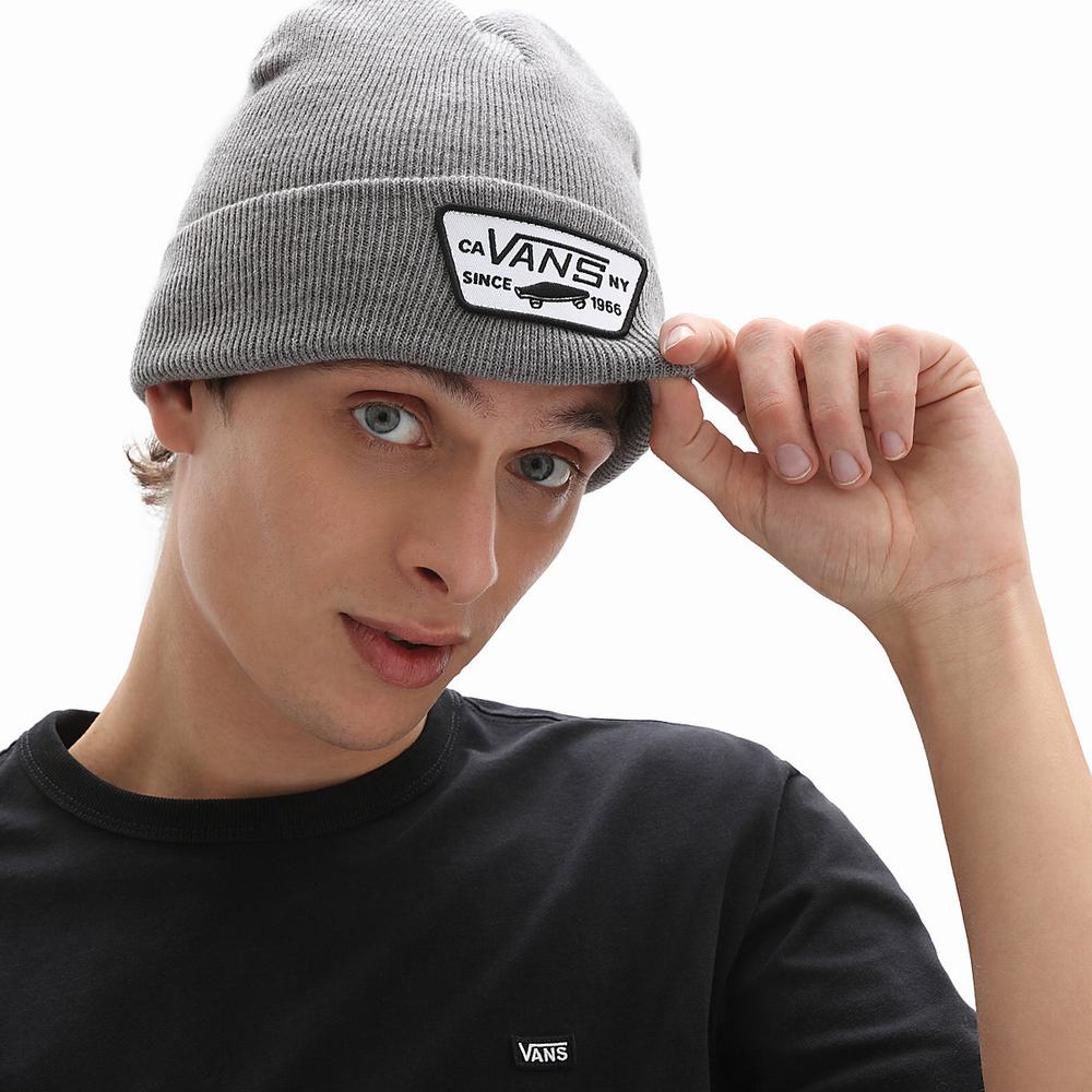 Men's Vans Milford Beanie Grey | USA57123