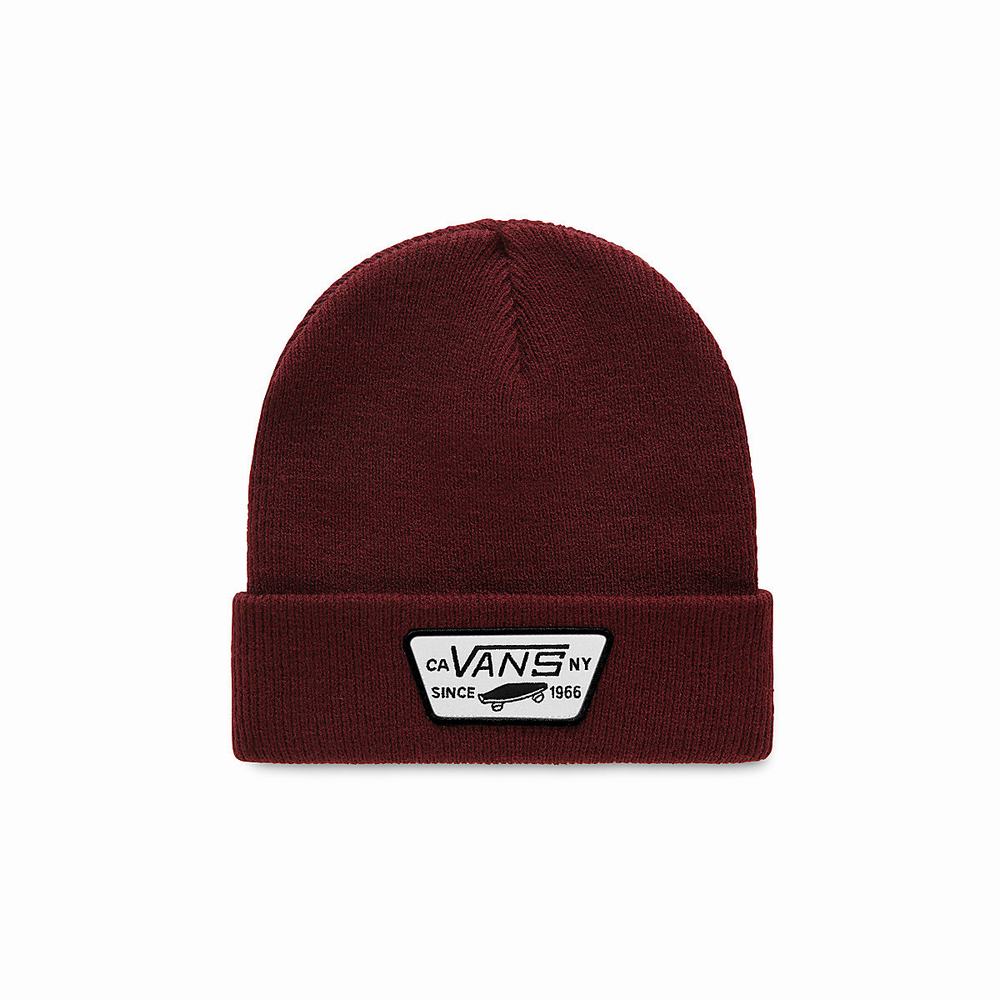 Men\'s Vans Milford Beanie Red | USA80529