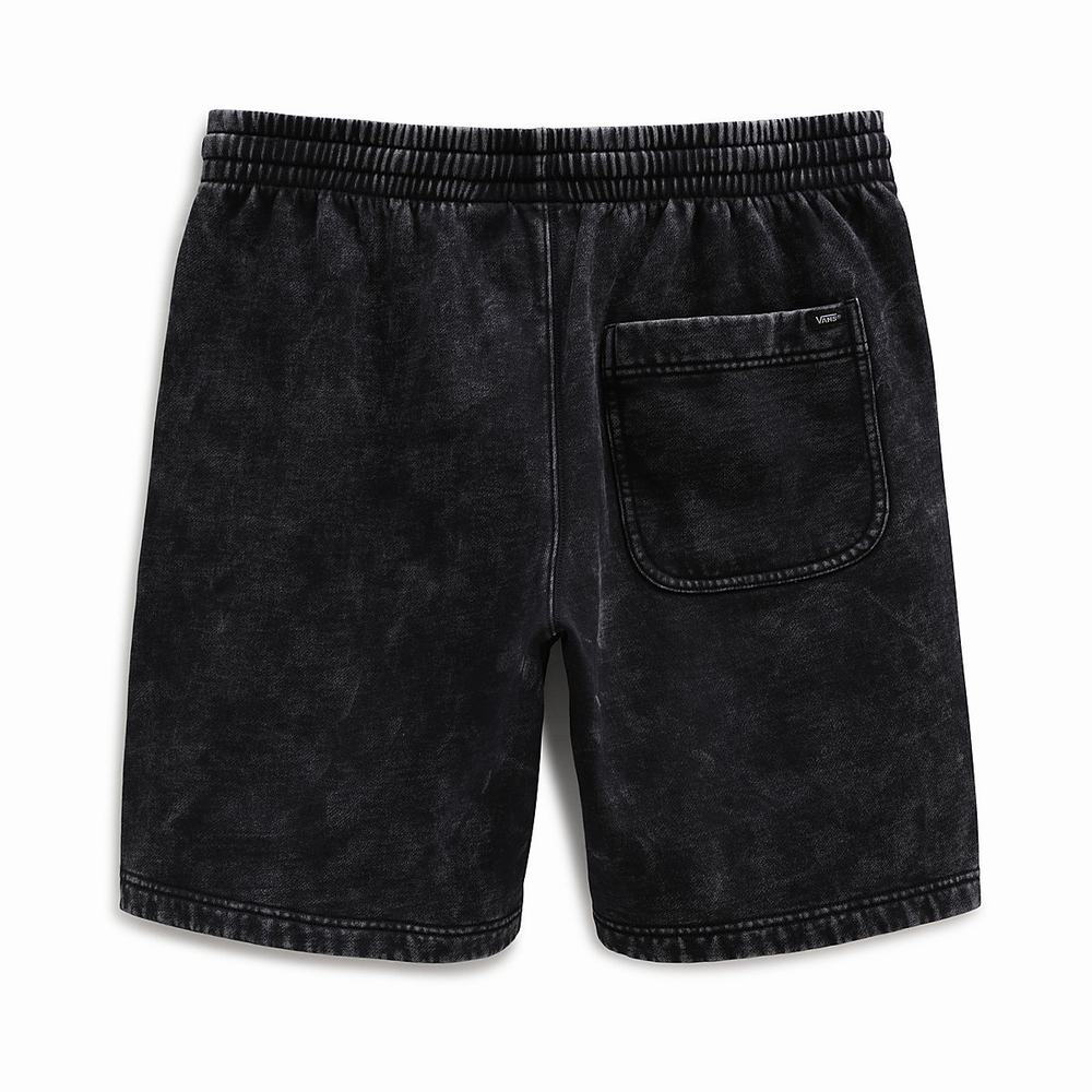 Men's Vans Mineral Wash Loose Fleece Shorts Black | USA03862