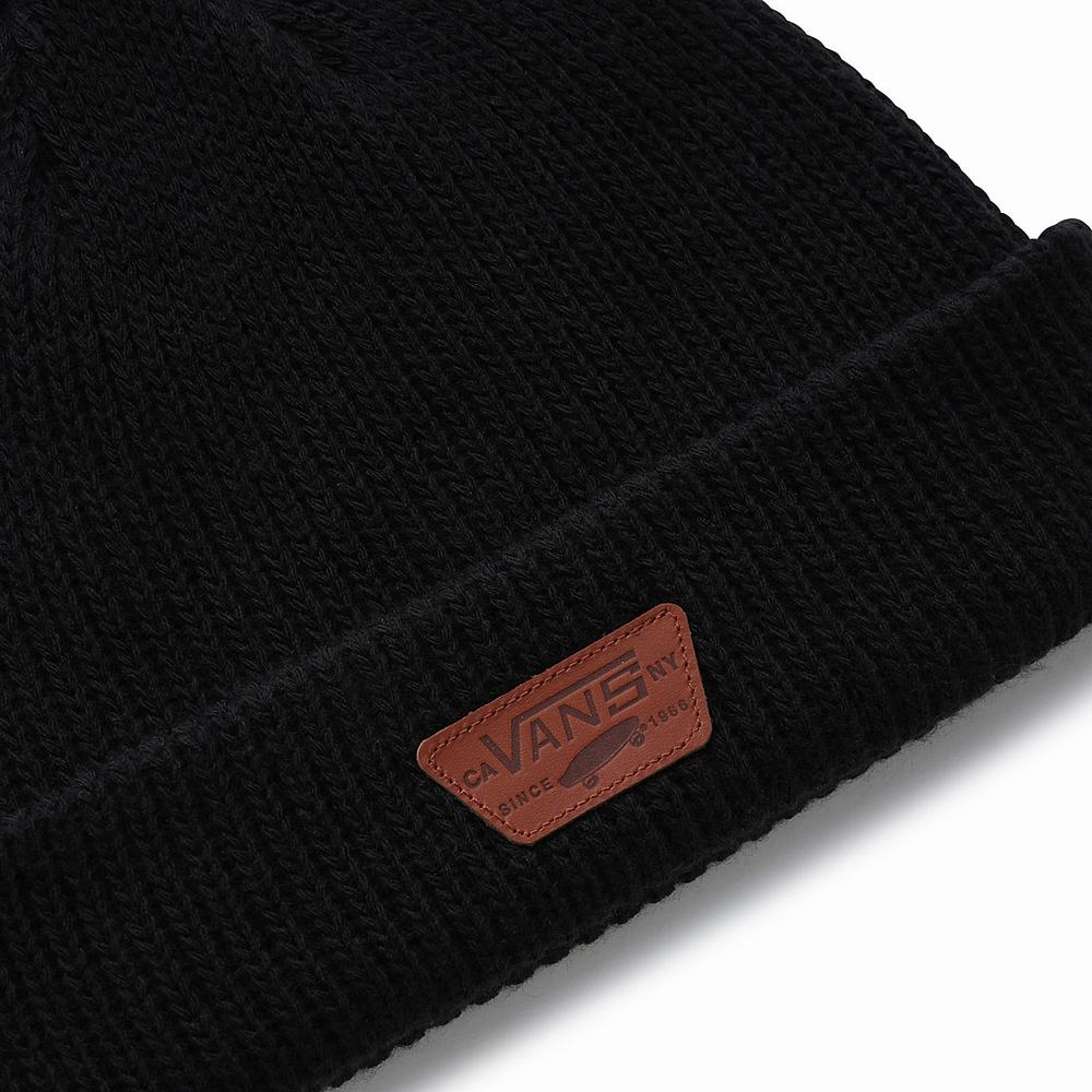 Men's Vans Mini Full Patch Beanie Black | USA24970