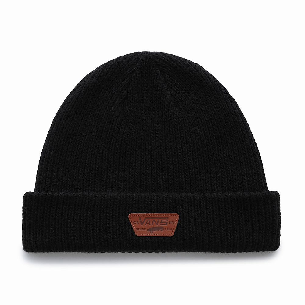 Men\'s Vans Mini Full Patch Beanie Black | USA24970