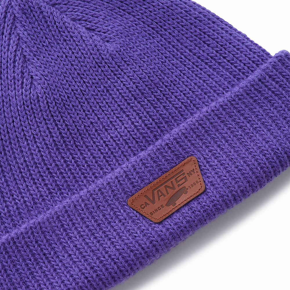 Men's Vans Mini Full Patch Beanie Purple | USA71593