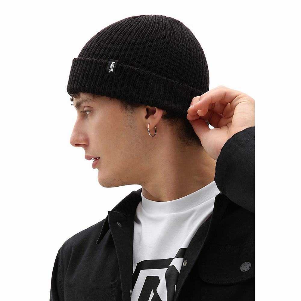 Men's Vans Mismoedig Beanie Black | USA53907