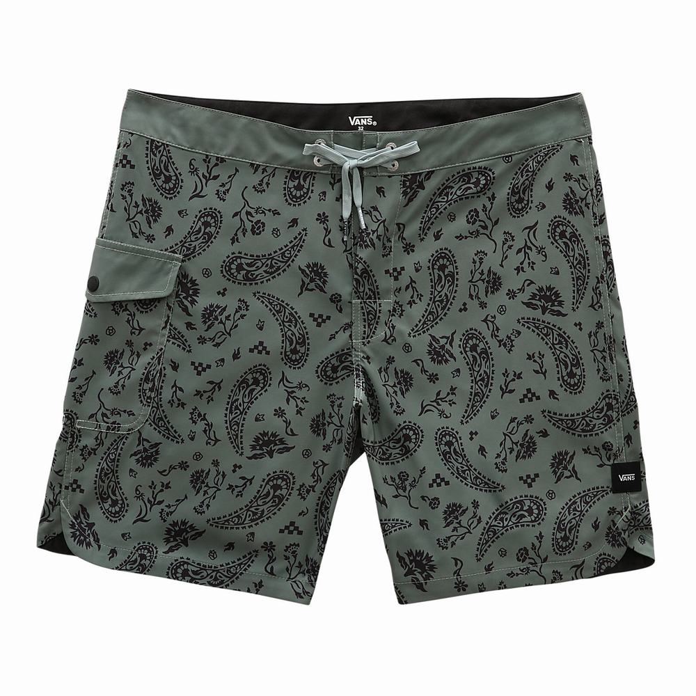 Men's Vans Mixed II Boardshorts Green | USA70263