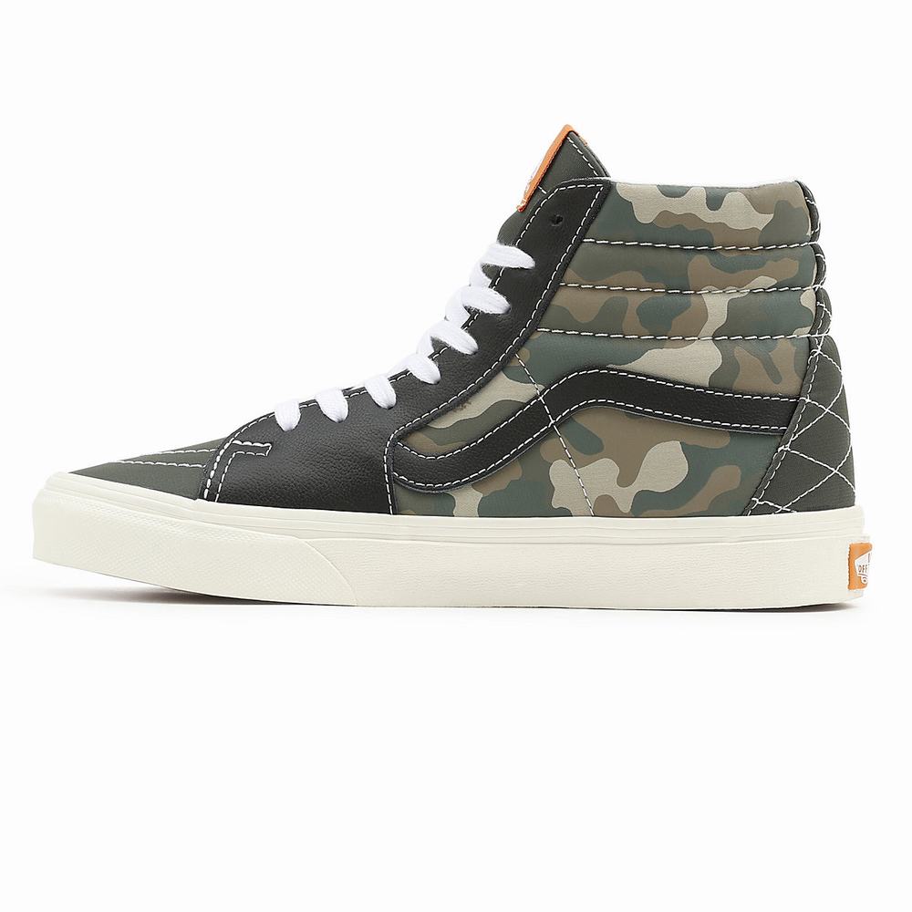 Men's Vans Mixed Utility Sk8-Hi Sneakers Green | USA87650