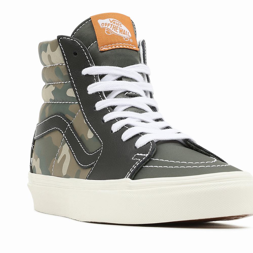 Men's Vans Mixed Utility Sk8-Hi Sneakers Green | USA87650