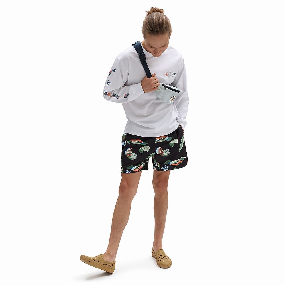 Men's Vans Mixed Volley Boardshorts Black / Multicolor | USA28513