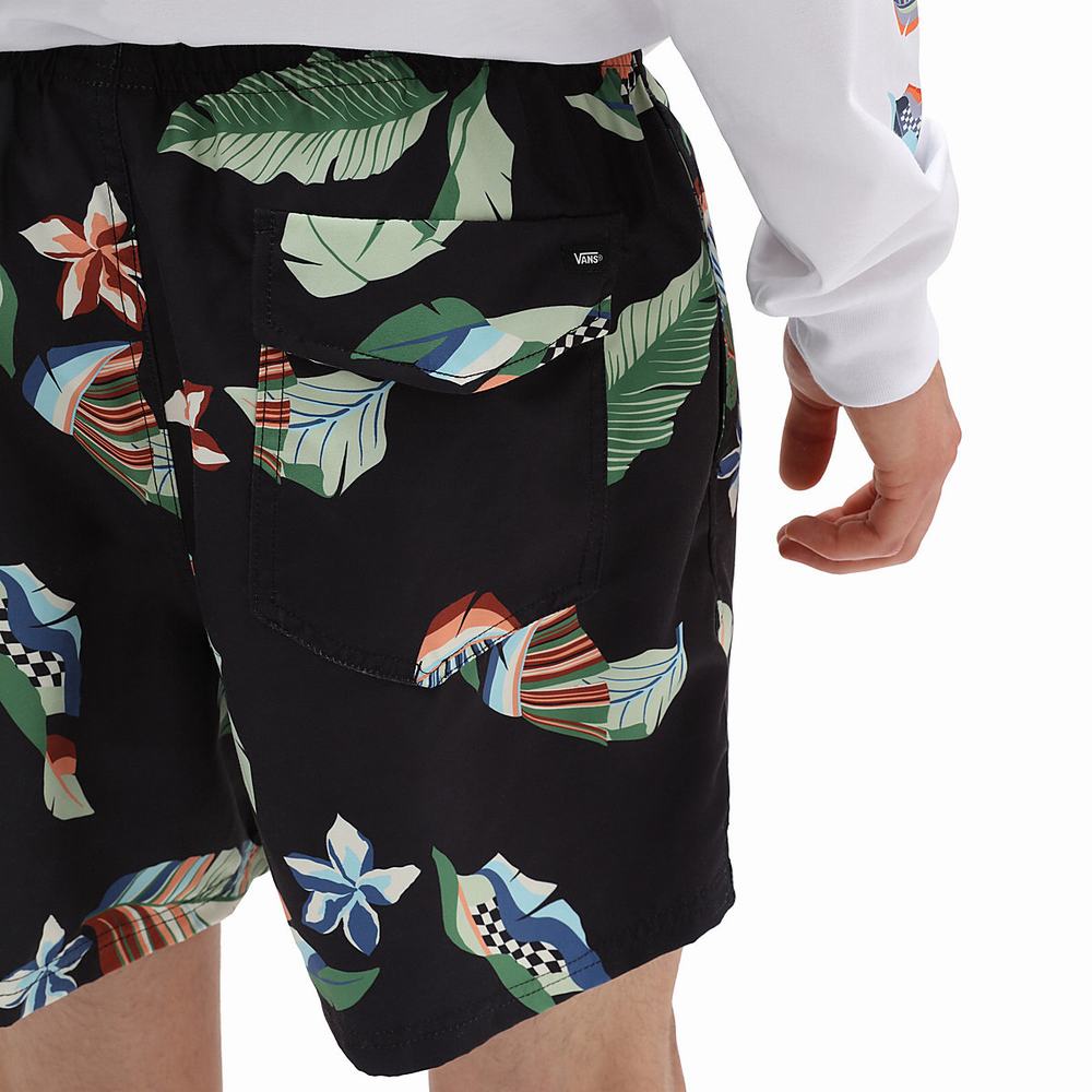 Men's Vans Mixed Volley Boardshorts Black / Multicolor | USA28513