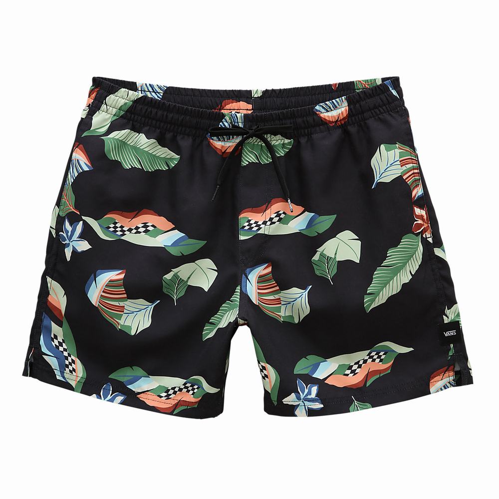 Men's Vans Mixed Volley Boardshorts Black / Multicolor | USA28513