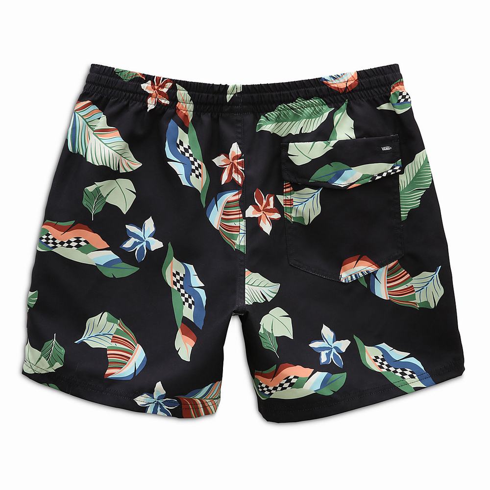 Men's Vans Mixed Volley Boardshorts Black / Multicolor | USA28513