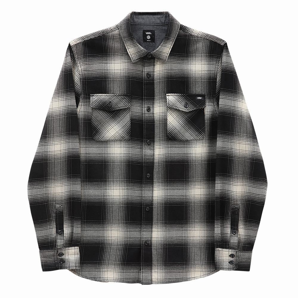 Men's Vans Monterey Shirts Black | USA38204