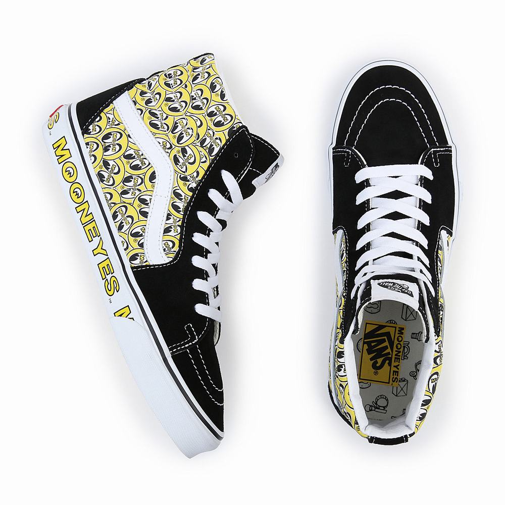 Men's Vans Mooneyes Sk8-Hi Sneakers Black | USA08726