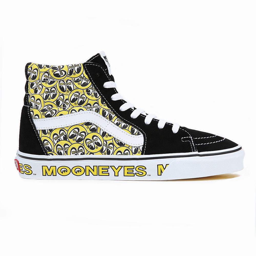 Men's Vans Mooneyes Sk8-Hi Sneakers Black | USA08726