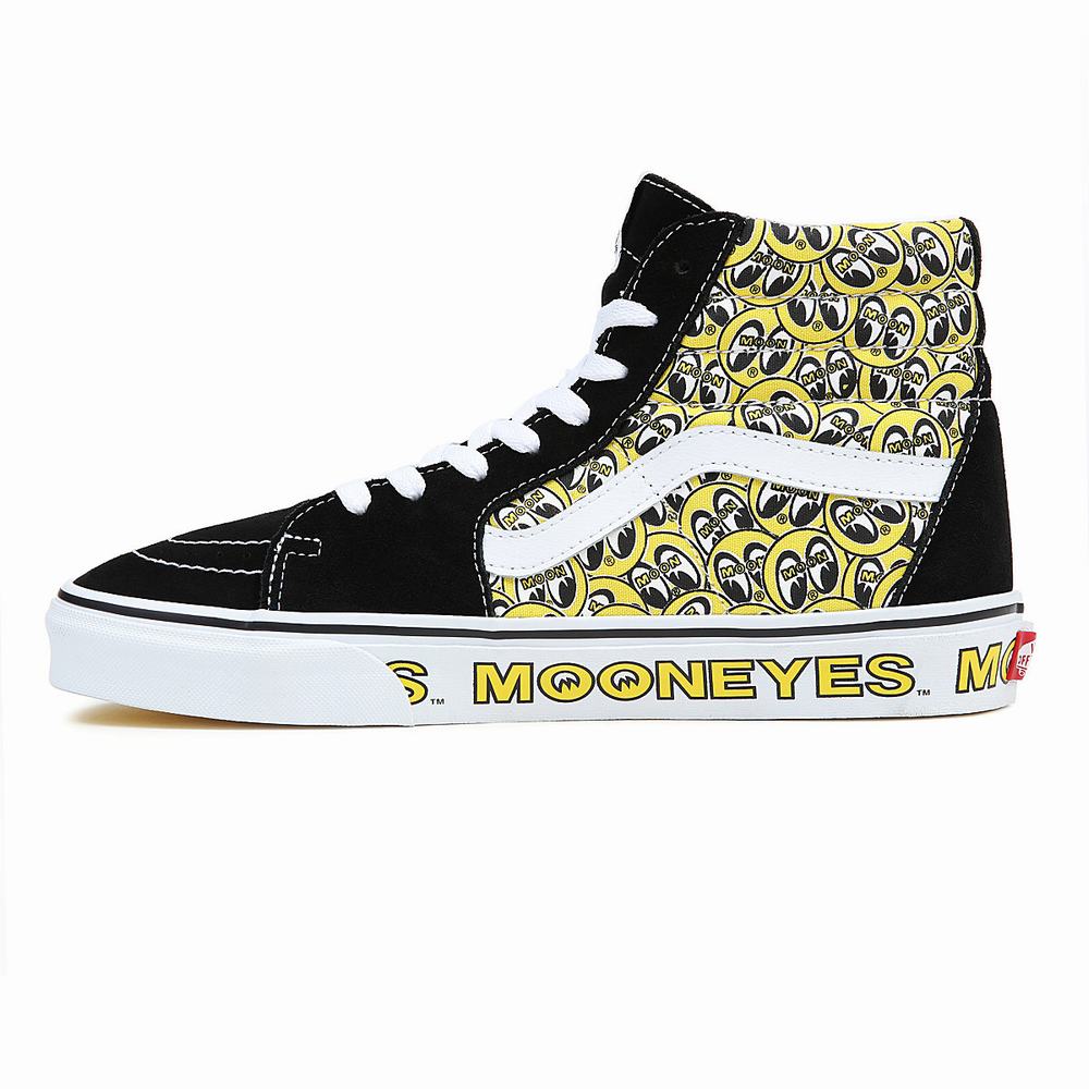 Men's Vans Mooneyes Sk8-Hi Sneakers Black | USA08726