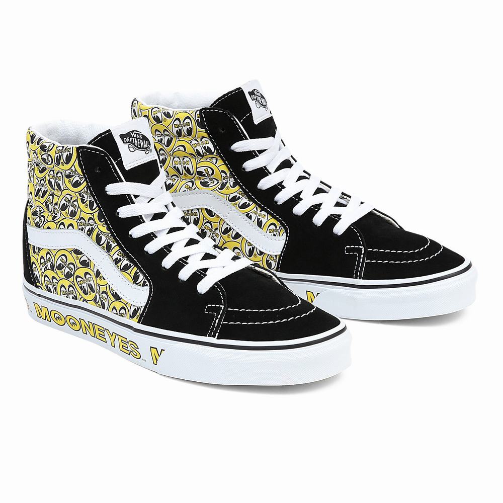 Men\'s Vans Mooneyes Sk8-Hi Sneakers Black | USA08726