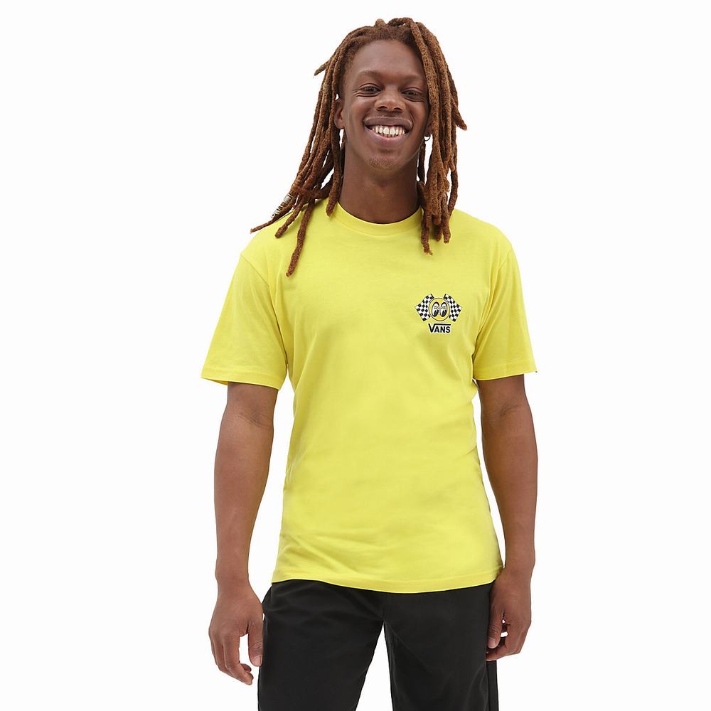 Men's Vans Mooneyes T Shirts Yellow | USA30216