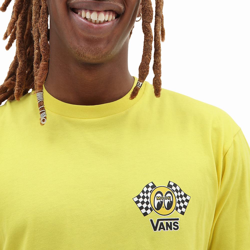 Men's Vans Mooneyes T Shirts Yellow | USA30216