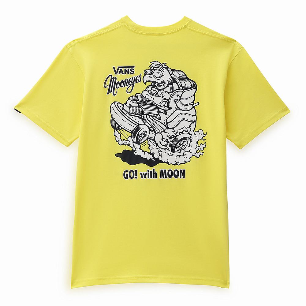 Men's Vans Mooneyes T Shirts Yellow | USA30216