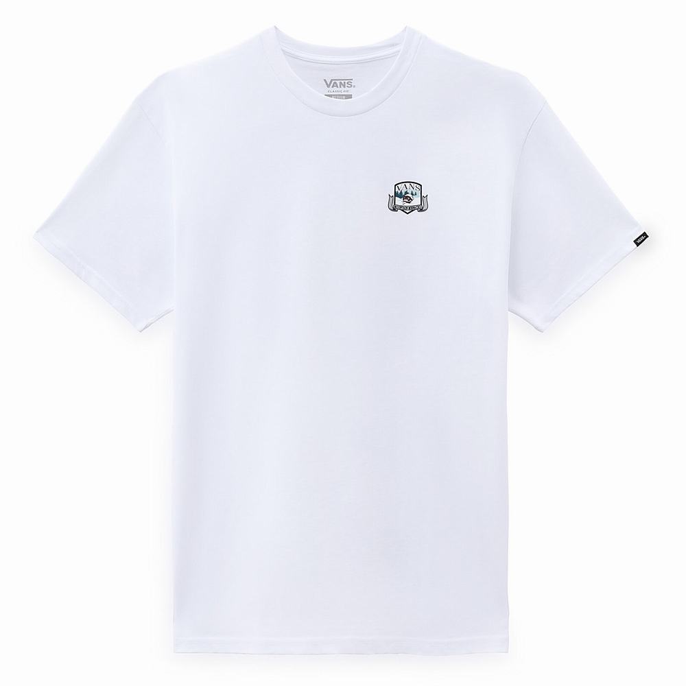 Men's Vans Mountain Crest T Shirts White | USA71986