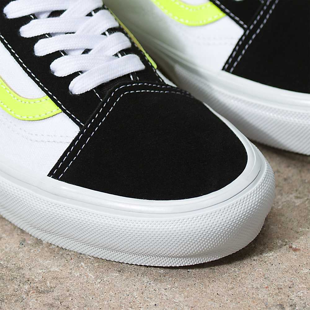 Men's Vans Neon Skate Old Skool Skate Shoes White / Yellow | USA15087