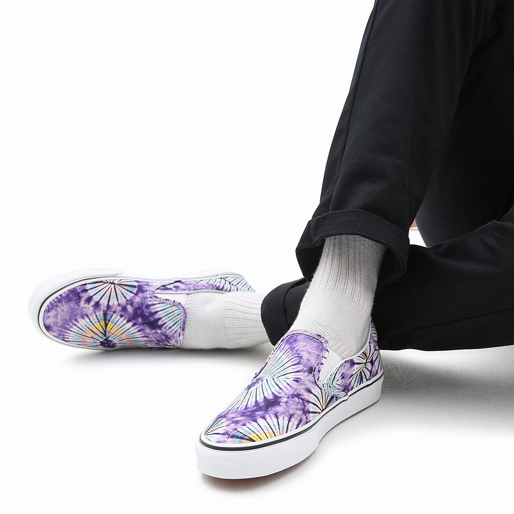 Men's Vans New Age Classic Slip On Shoes Purple | USA90326